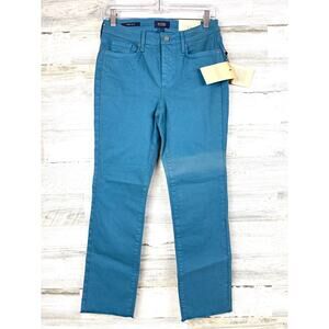 NYDJ Women’s 2 Blue Straight Sheri Slim Ankle Casual Jeans NEW